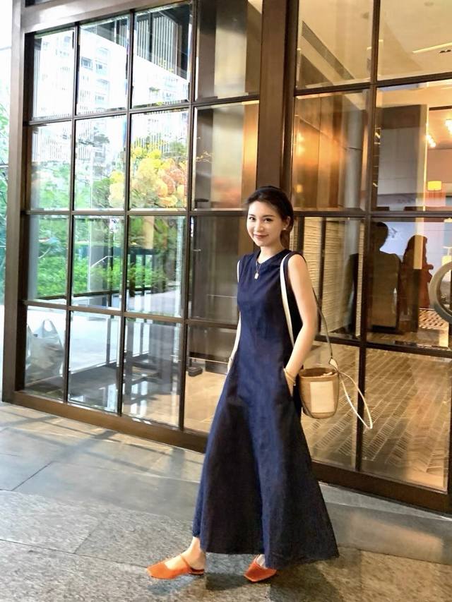 New Summer Style Minimalist Tencel Linen Denim Dress. Made For Summer. Developed