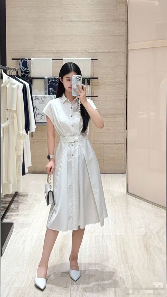 Italian Luxury G~D Same Style Ferment Washed Pure Linen Dress With Inner Sling S