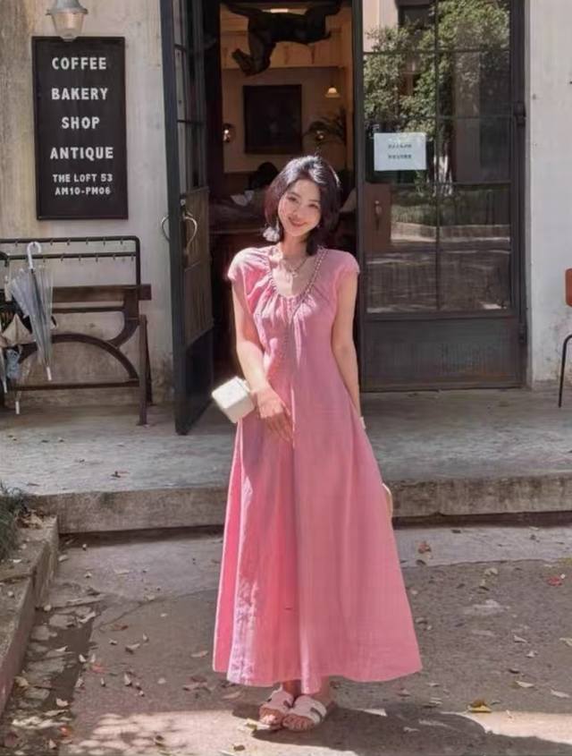 Beautiful To The Heart, Linen Dress, Gentle, Elegant, And Temperament, Suitable