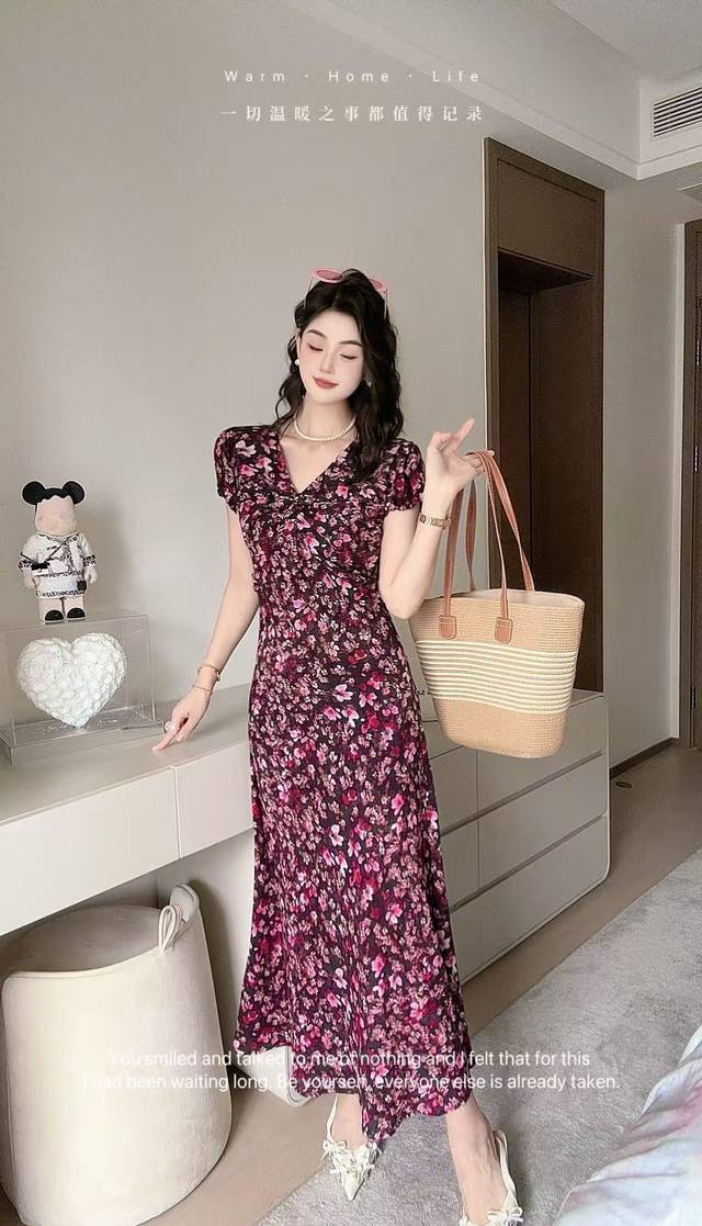 Beautiful, High-End, Elegant, Ladylike Temperament, Slim Waist Dress Falls Into