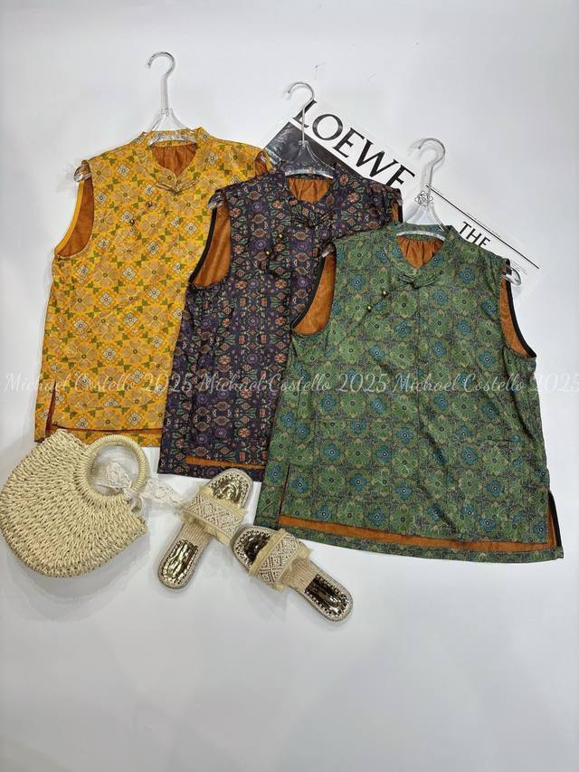 Nabibu New Chinese Elegant National Style Button Xiangyunsha Vest Made Through C