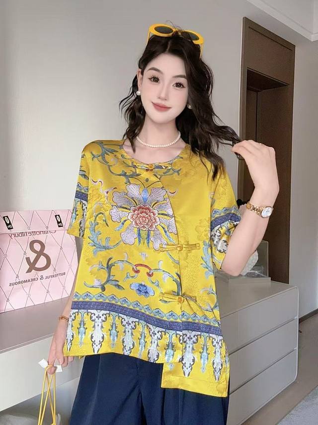 Noble And Luxurious Temperament, Buttoned Xiangyun Gauze Blouse Is Simply Beauti