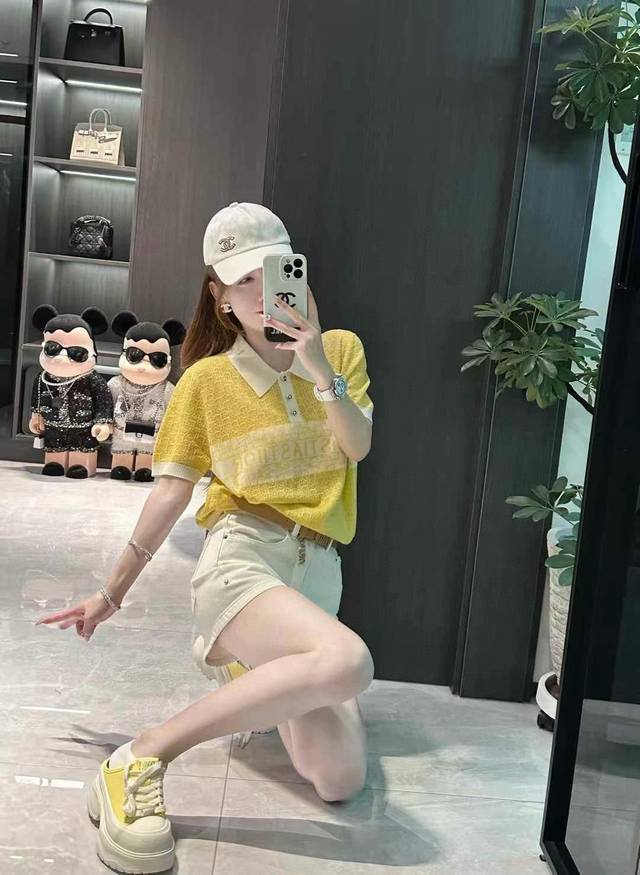 Tencel Wool Sweater Top New Round Neck Short Sleeve Xiaoxiang Knitted T-Shirt Sl