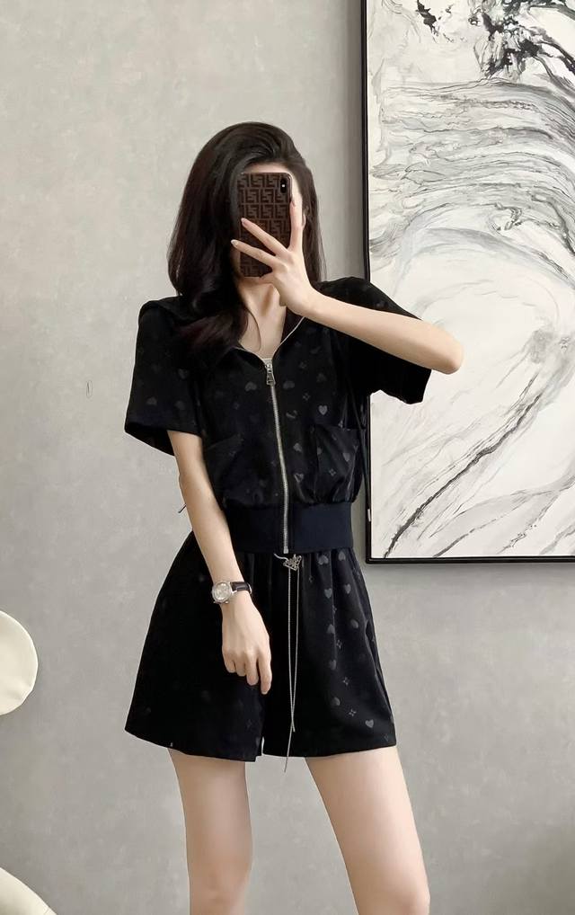 Summer Hooded Cardigan Shorts Set Fabric: Cotton. Polyester. Spandex 92.50.60.37