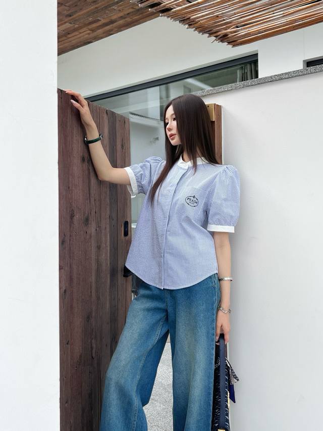 The Latest Spring And Summer Loho Letter Embroidery Decoration Short Design Shir