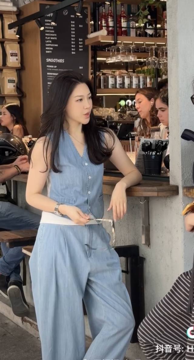 Old Money Style Denim Suit Effortlessly High-End Lazy Beauty Sleeveless Vest + J