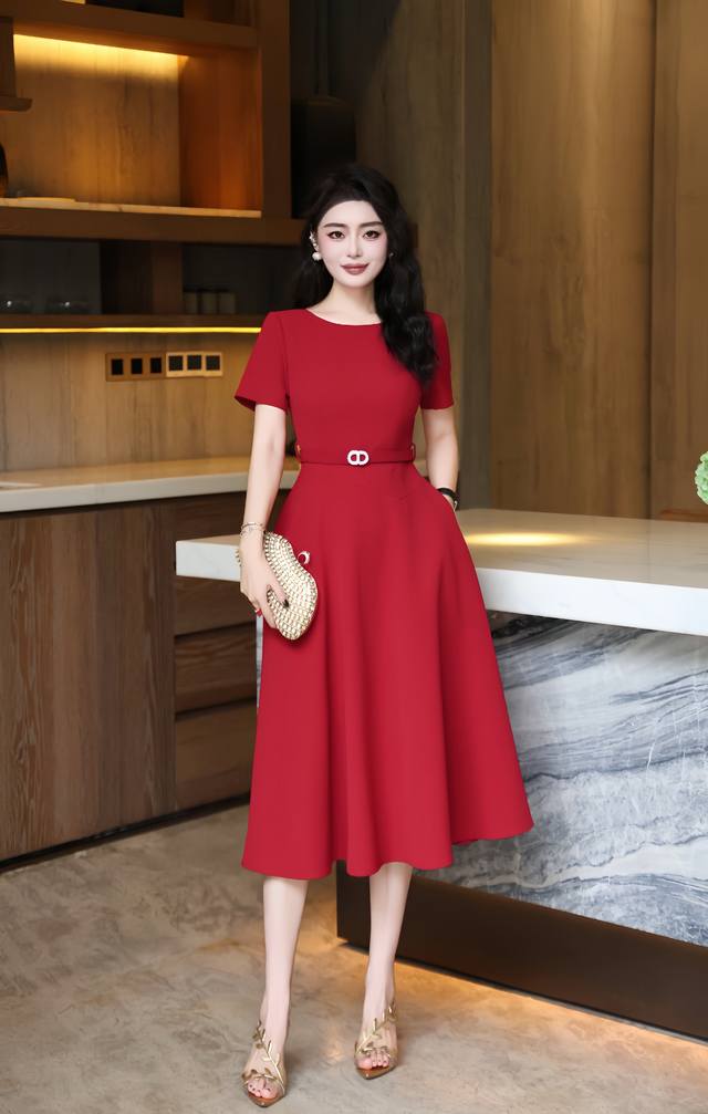 Dior Dress Original Design Summer French Lady Elegant Temperament Waist Slimming