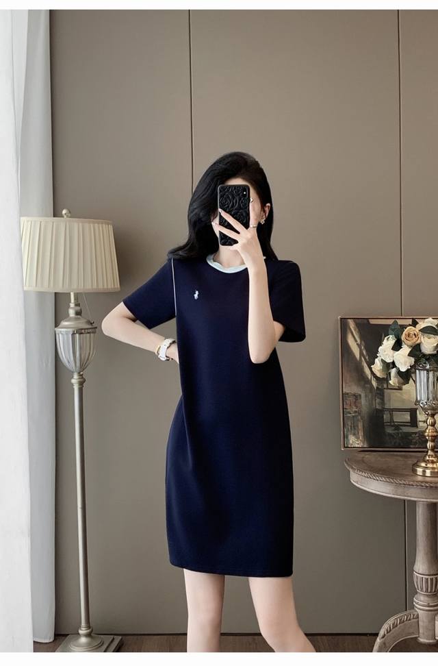European And American Trendy Brand Short-Sleeved Round Neck Temperament Female F