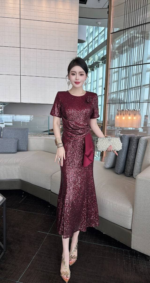 Hot-Selling Sequined Fishtail Dress High-End Sequins Luxury Fashion With Exquisi