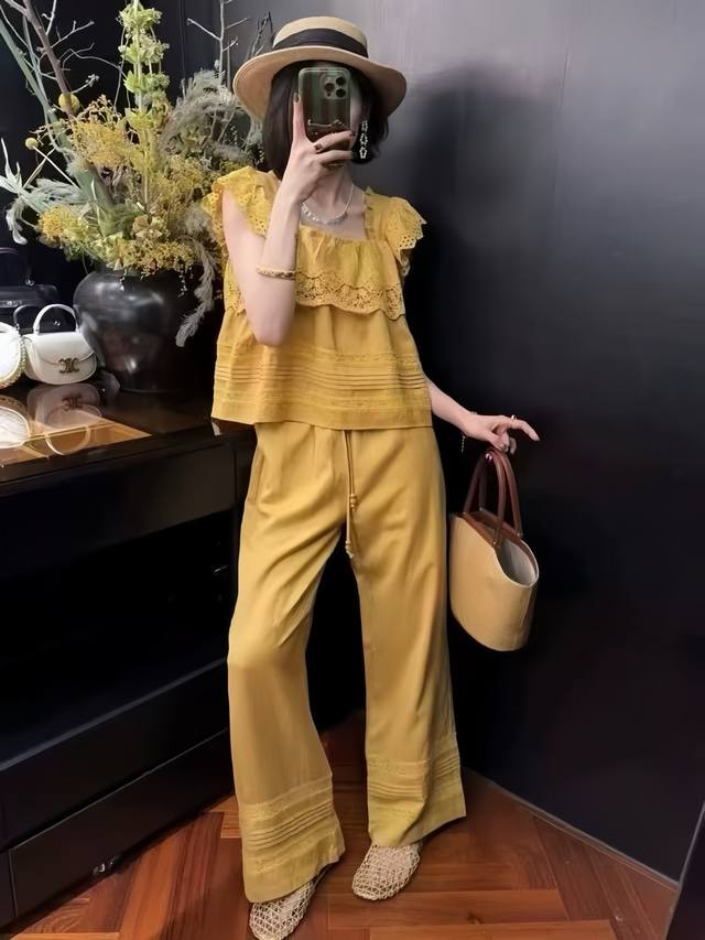 Invincible Hot-Selling Heavy Tencel Linen Top With Small Flying Sleeves + Elasti