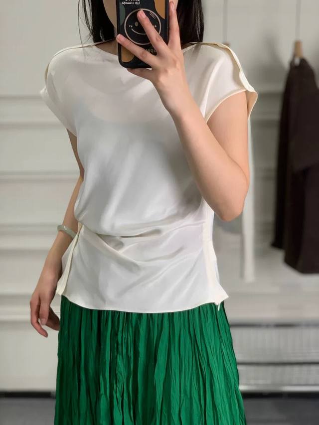 Hot Sale 26 Momme Heavy Silk Temperament Versatile Fashion Pinch Pleat Design Se