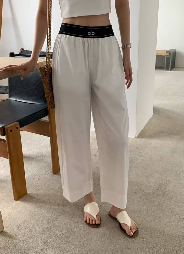 Popular High-Quality Letter Elastic Waist Nine-Point Pants Speed Work Pants Are