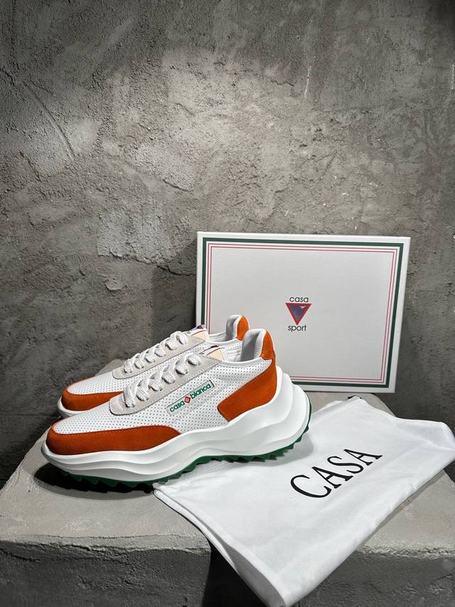 casablanca 2025Ss Autumn And Winter New Thick-Soled Low-Top Sports Casual Sho