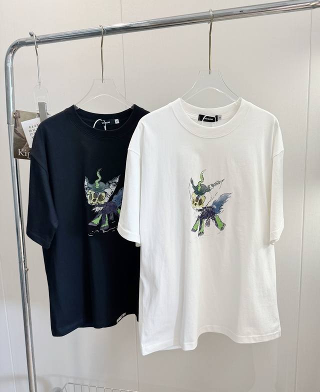 Product Name We11Don* Little Monster Graffiti Embroidered Short-Sleeved T-Shirt