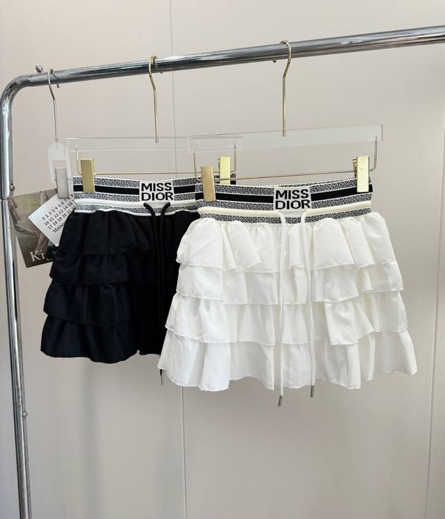 Product Name Dio* Sweet Girl Ribbon Logo Cake Pleated Skirt Size Sml Color White