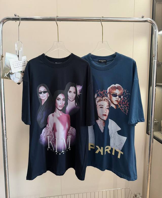 item Namebalenciag* 25Ssnew Paris Joint Distressed Cut Character Short-Sleeve