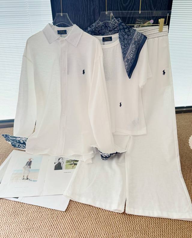 Scarf Short-Sleeved Shirt And Trousers Product Name Ralph Laure* Ralph Cashew Fr