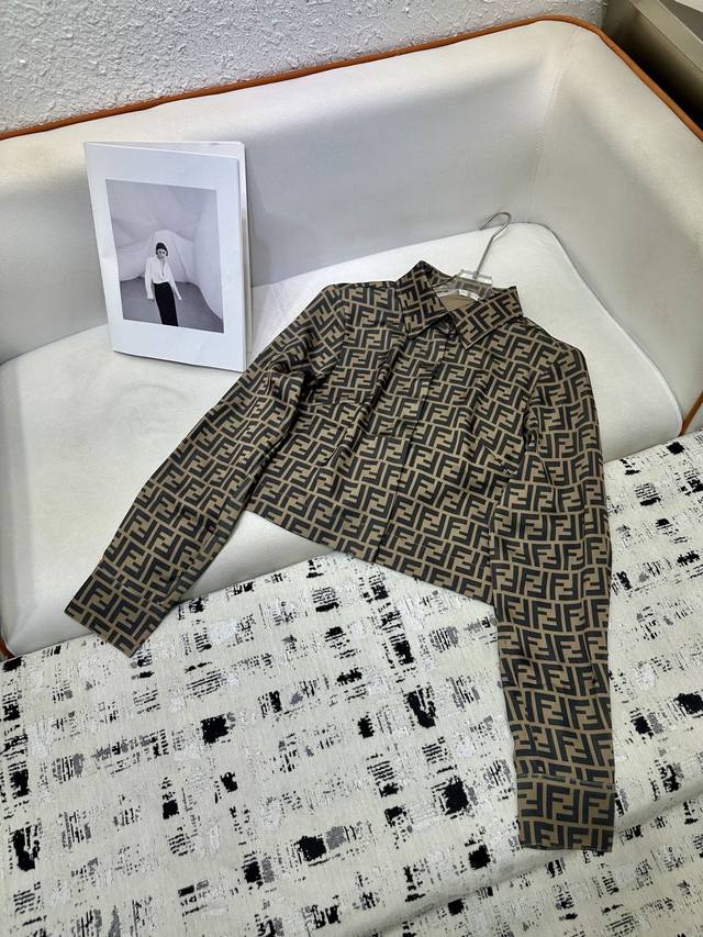 fendi* 2025 New Shirt And Skirt Suits Classic Series Of Old Flowers, Fashiona