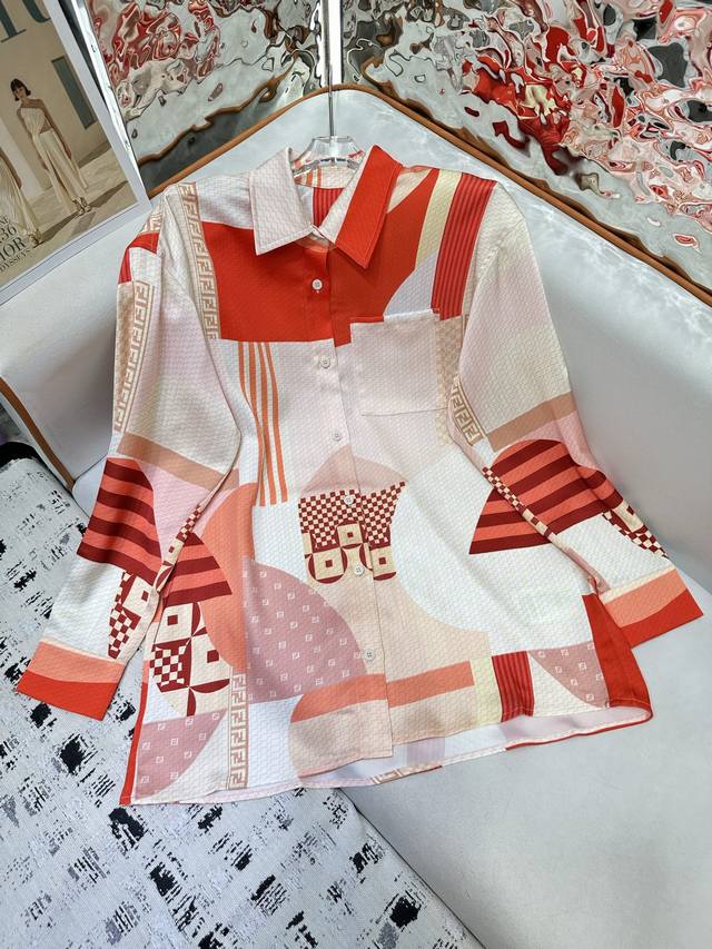 fd* 25Ss New Shirt Pattern Printing Fabric Fashionable Large Square Material