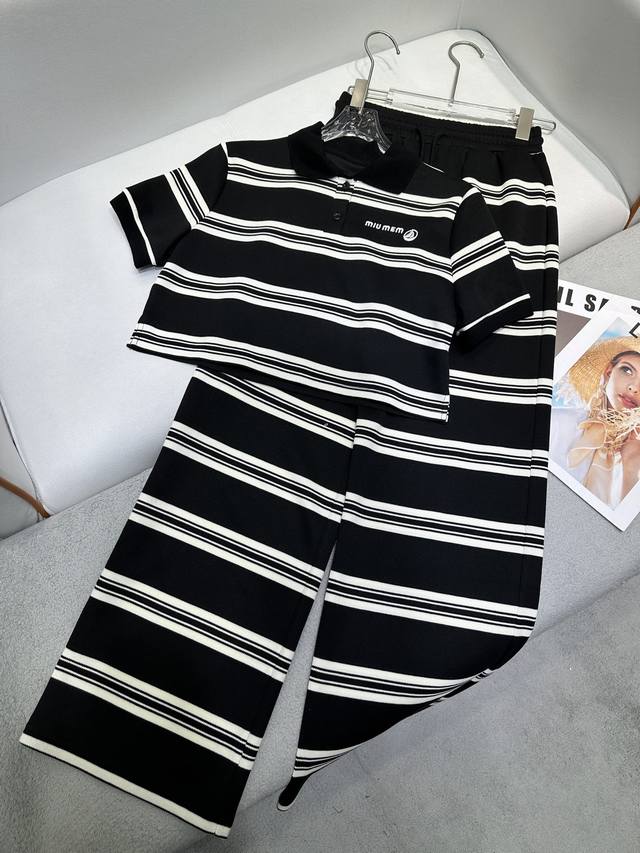miumiu25Ss New Style Casual Suit Letter Embroidery Decoration High Quality Tw