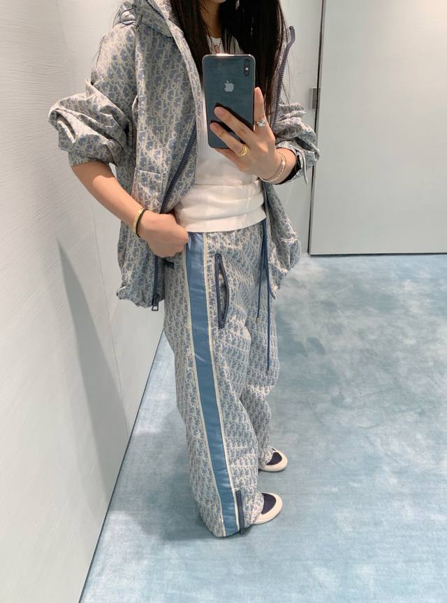 dior2025 Jacquard Trousers The Whole Body Is Printed With Letter Jacquard Pat