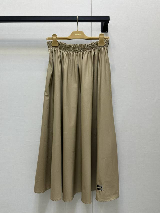 2025 New Elastic High Waist Umbrella Skirt Customized Yb Imported Twill Thick