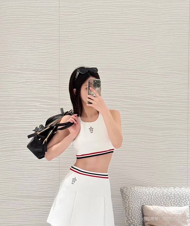 Skirt Dio* 25Ss Spring And Summer New Style Tennis Sports Style Knit Skirt Origi