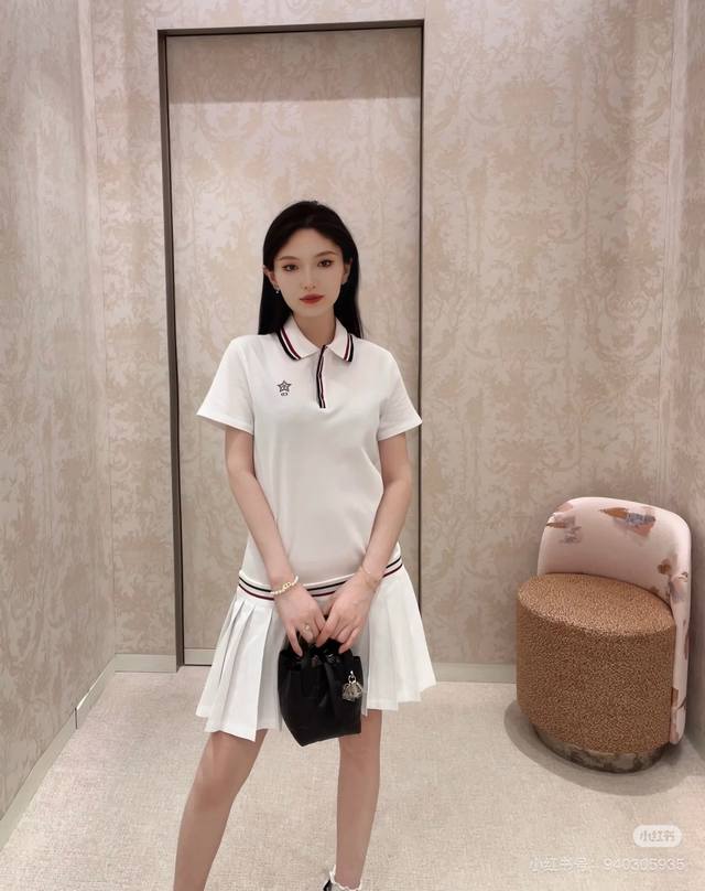 dio*25 New Style Lapel Pleated Dress