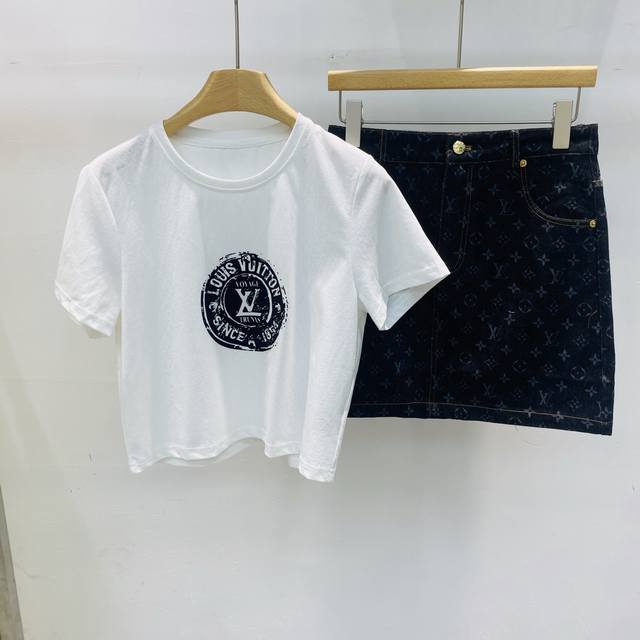 New L Uls Vul * Solid Color Micro Logo Printing Casual Loose Round Neck Short Sl