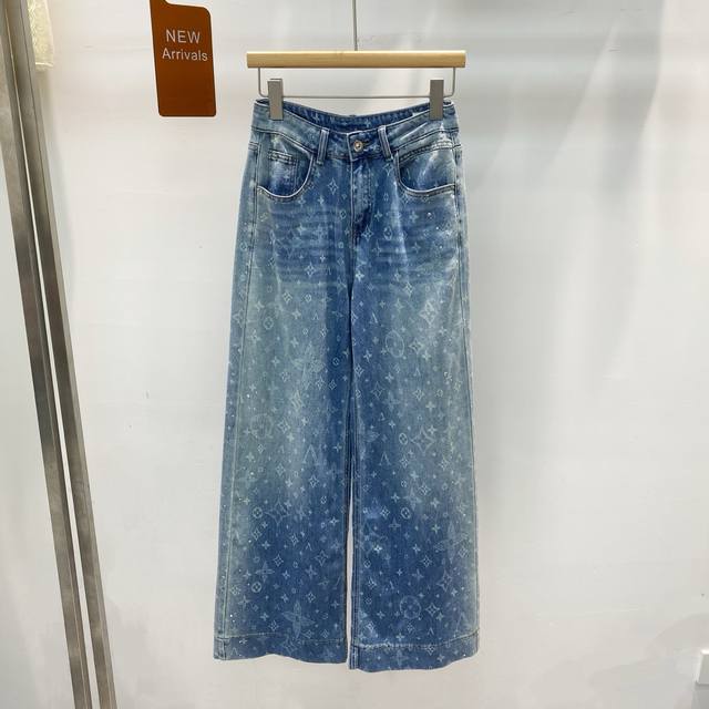 New Hot Diamond High-Grade Retro Washed Loose Straight Mopping Jeans Smlxl