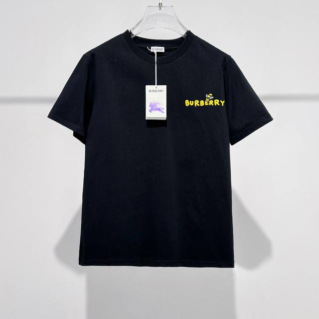 2025Ssbur Little Bee Round Neck Short Sleeve T-Shirt Customized Fabric Is Bre