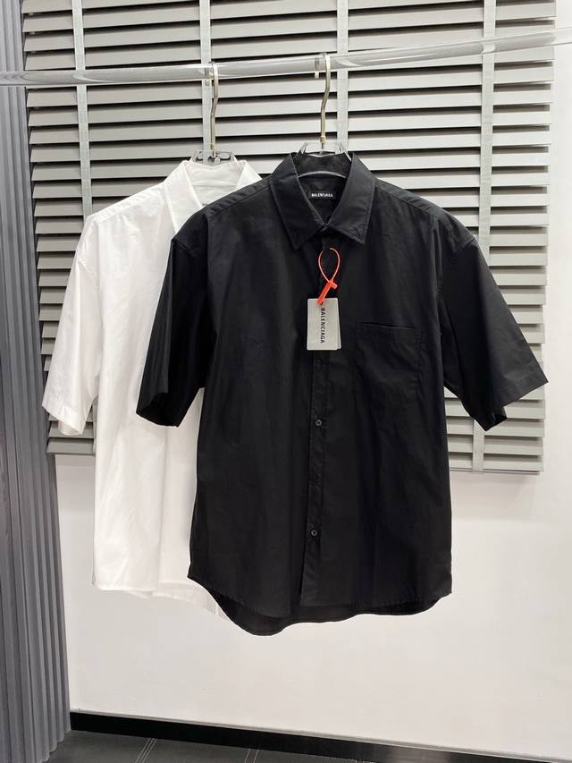 balenciga Balenciaga Exclusive New Original Men's Casual Short-Sleeved Shirt