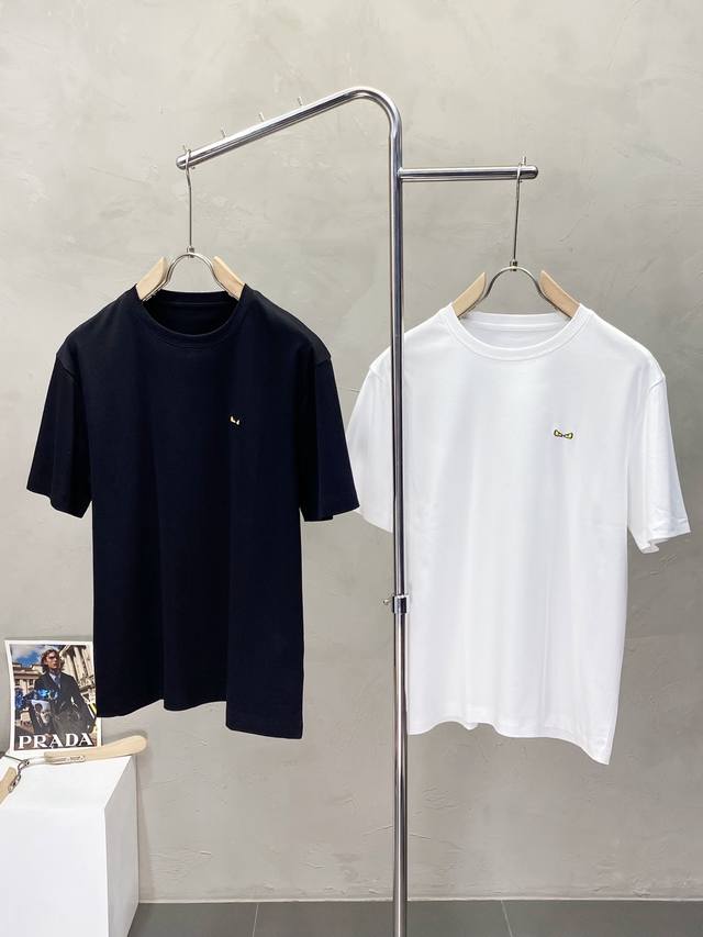 fendi Exclusive New Original Men's Casual Short-Sleeved High-End Customizatio