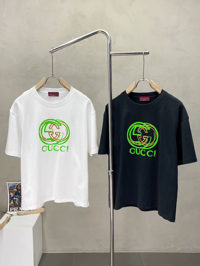 gucci Exclusive New Original Men's Casual Short-Sleeved High-End Customizatio