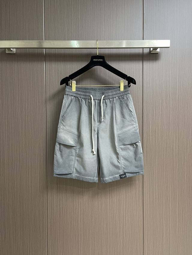 balenclag 2025Ss Summer Pure Cotton Workwear Shorts With Drawstrings. Casual