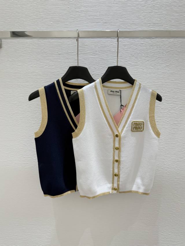 m Home Summer New Button Knitted Cardigan Vest Color White Royal Blue Size 36