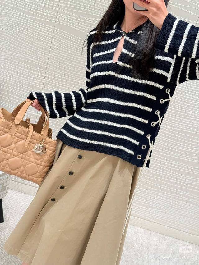 25 New Navy Style Striped Straps Knitted Long Sleeves, Careful Design, Invinc