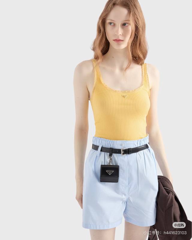 25 New Poplin Elastic Waist A-Line Shorts Super Refreshing Summer Light Blue