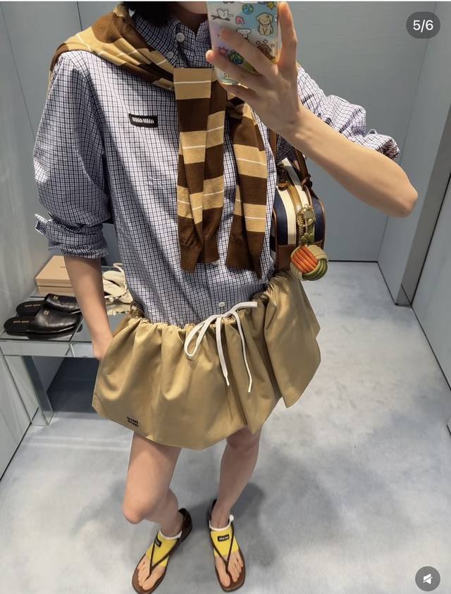 miumi* 25Ss New Spring And Summer Intellectual Style Flower Bud Puffy Super S