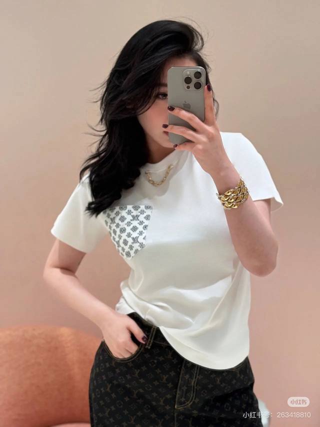 louis Vuitto*2025 New Style Pocket Short Sleeves Customized Yb Mercerized Cot