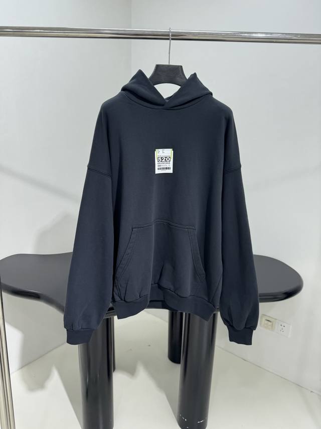 New 520 Limited Edition Hooded Sweatshirt Retro Plain Fabric Loose Fit Front Dec
