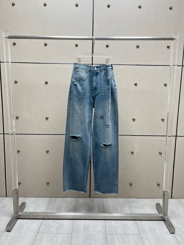 m6 Ripped Distressed Jeans Cotton Sml