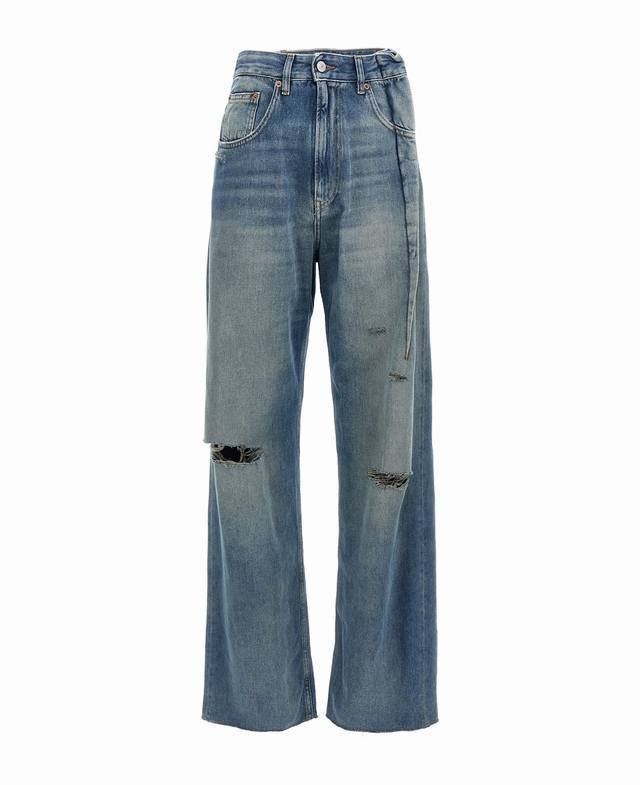 m6 Ripped Distressed Jeans Cotton Sml