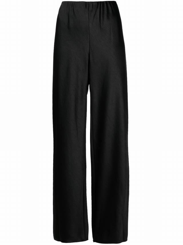 vinc Satin Straight Pants Simple Textured Two-Color Sml