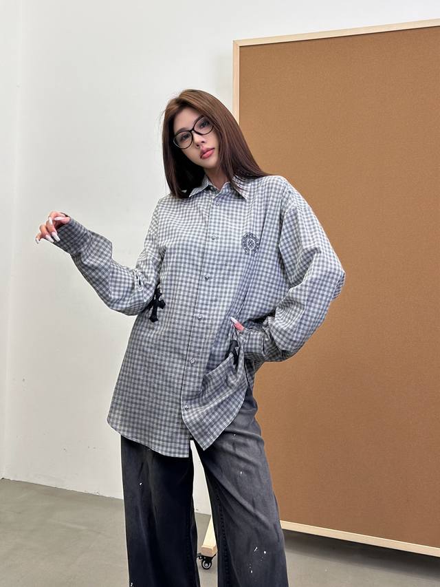 70821# Chrome Hearts Shirt New Chrome Hearts New Checkered Shirt Ready-To-Wea