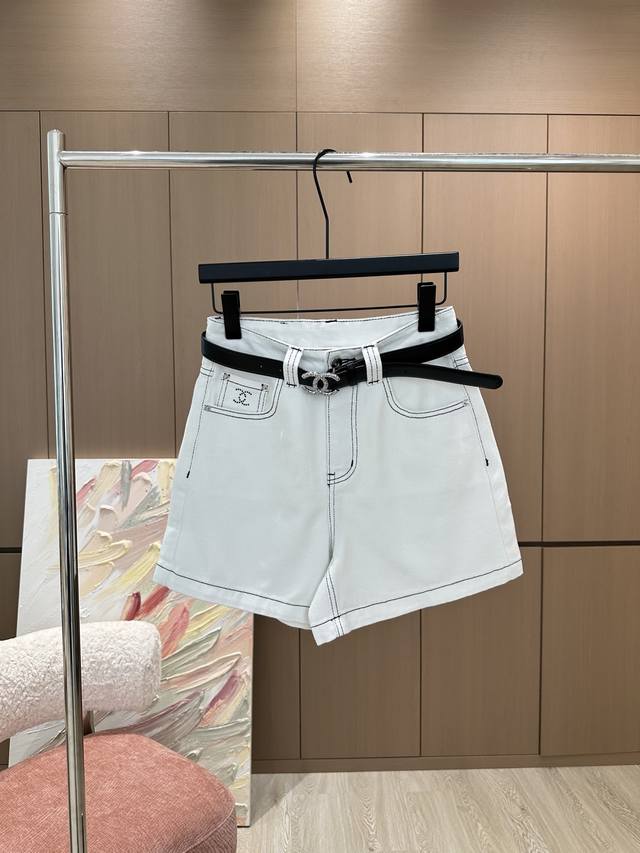 New Chanel Shorts With Belt Item No. 44168 Original Quality Chane* Heavy-Duty Ho