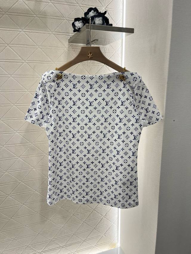 17523# Short Sleeves Louis Vuitto*2025 New Round Neck Printed Chain Latest Na