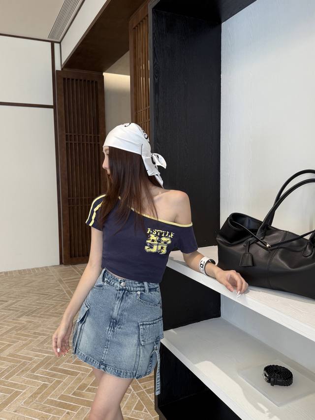 70773# Ann Workwear Denim Skirt New Arrival 25Ann Andelmana New A-Line Hip Sk
