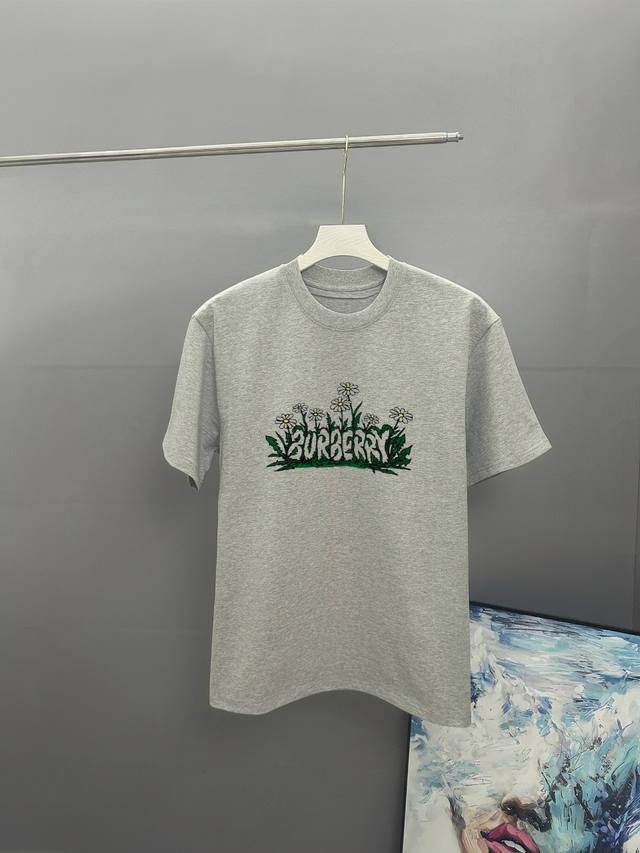 burberry Burberry 2025 Spring And Summer Classic Print Round Neck Short Sleev