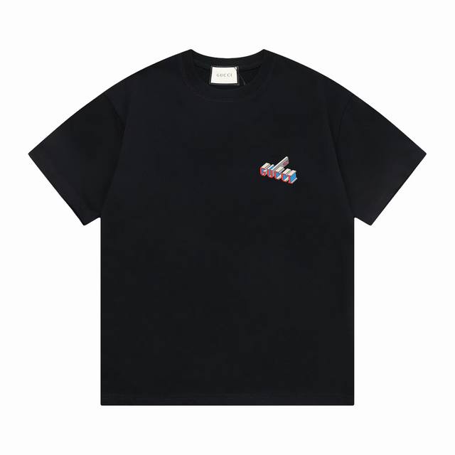 gucci New T-Shirt In Stock Gucci Logo Print Reverse Label Design On The Back